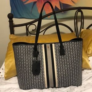 Tory Burch Gemini Link Coated Canvas Tote